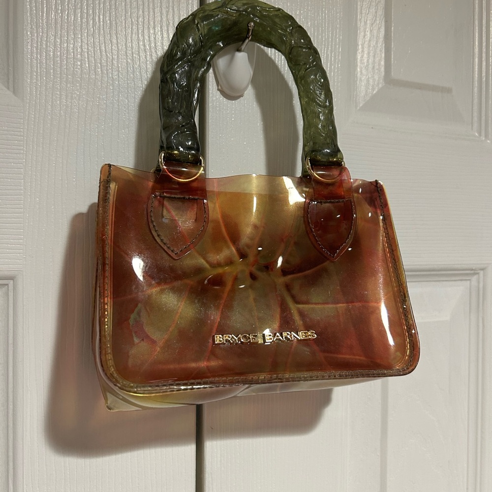 Bryces Barnes not just a label brown green mushroom spring bag